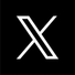 The twitter logo in white on a black background